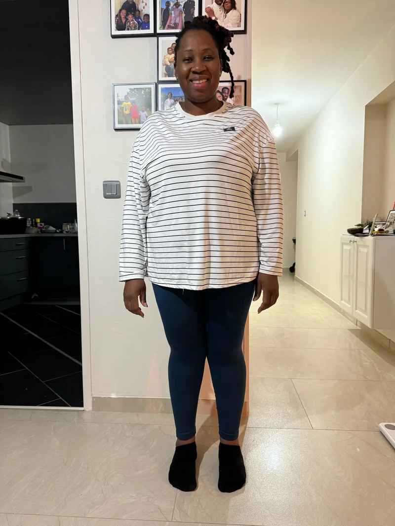 Avant le coaching Mission Fit : cliente avant perte de poids à domicile